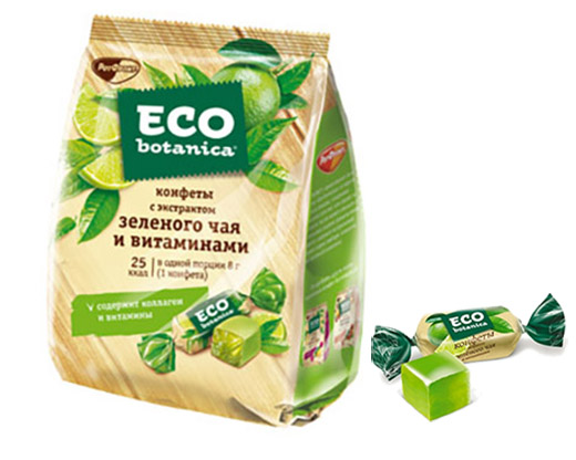 Диетпродукт Конфеты ECO-BOTANICA с экстрактом зеленого чая и витаминами 200г 