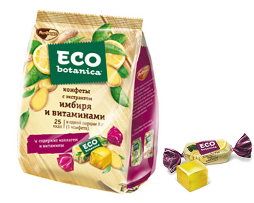 Диетпродукт Конфеты ECO-BOTANICA с экстрактом имбиря и витаминами 200г