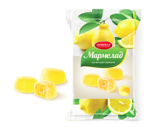 Мармелад Азов.кф Лимон 300г (желейный)
