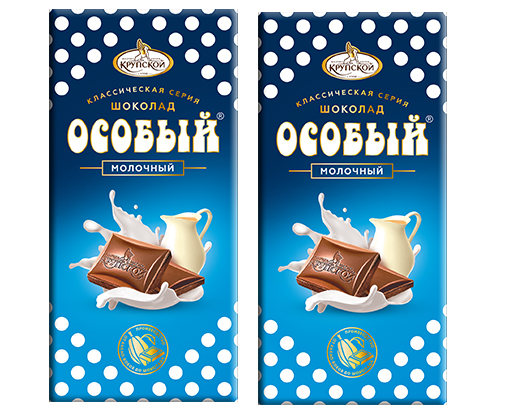Шоколад Особый молочный 90гр ф-ка Крупской (синий)