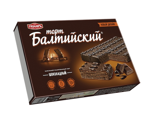 Торт вафельный Балтийский шоколадный 320 гр