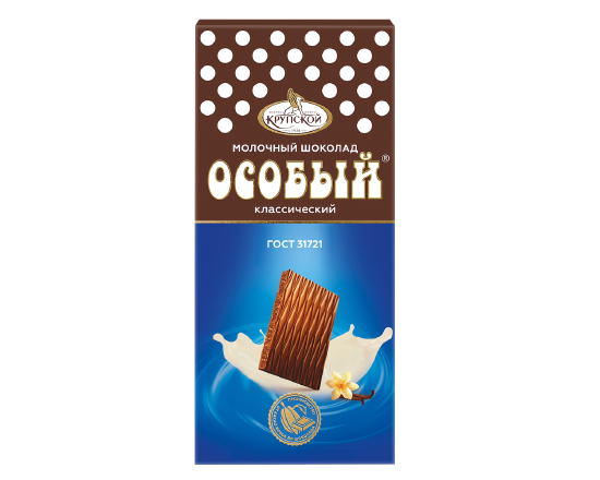 Шоколад Особый молочный 88г (порционный) ф-ка Крупской 