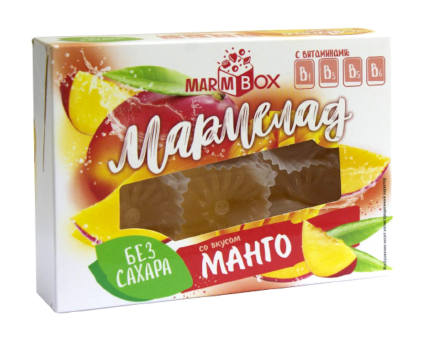 Мармелад со вкусом манго (на фруктозе) 200г ГОСТ 6442-2014 Сладкая Сказка